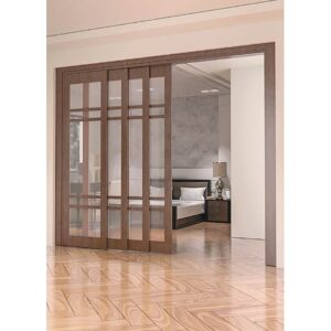 مکانیزم درب پارتیشن لینکیج 4 درب آرامبند(یک درب ثابت و سه درب متحرک)ملونی