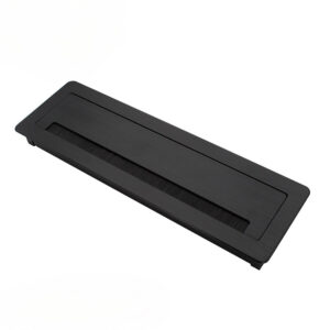 جاکابلی مستطیل آلومینیومی به همراه گردگیر و درب آرام بند ملونی سایز (96*300) مشکی براش