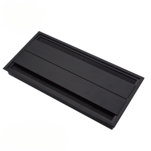 جاکابلی مستطیل آلومینیومی 2 طرفه به همراه گردگیر ملونی سایز (145*300) مشکی براش