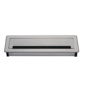 جاکابلی مستطیل آلومینیومی به همراه گردگیر و درب آرام بند ملونی سایز (96*300) آلومینیوم براش